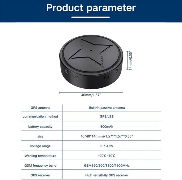 GPS Tracker for Vehicles, GPS Strong Magnetic Vehicle Anti-Lost Tracker, No Subscription - Magnetic Smallest GPS Tracker Locator Real Time, Anti-Theft Micro GPS Tracking Device with Free App - Image 7