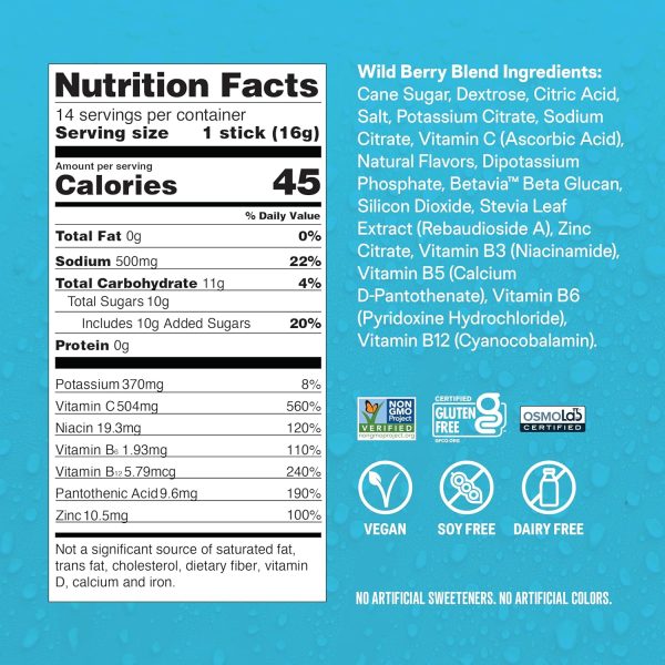 Liquid I.V.® Hydration Multiplier +Immune Support - Wild Berry Blend | Electrolyte Powder Drink Mix | 1 Pack (14 Servings) - Image 6